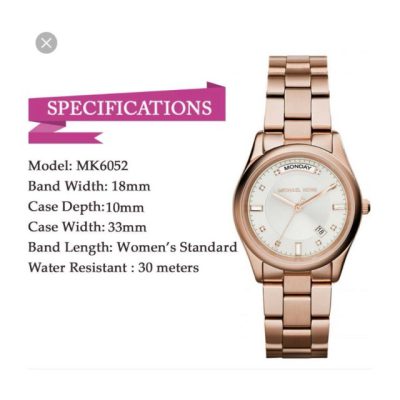( MICHAEL KORS ) ساعت مچی زنانه استیل مایکل کورس مدل MK6052